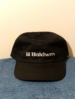 Vintage Baldwin Black Cap with White Embroidered Logo